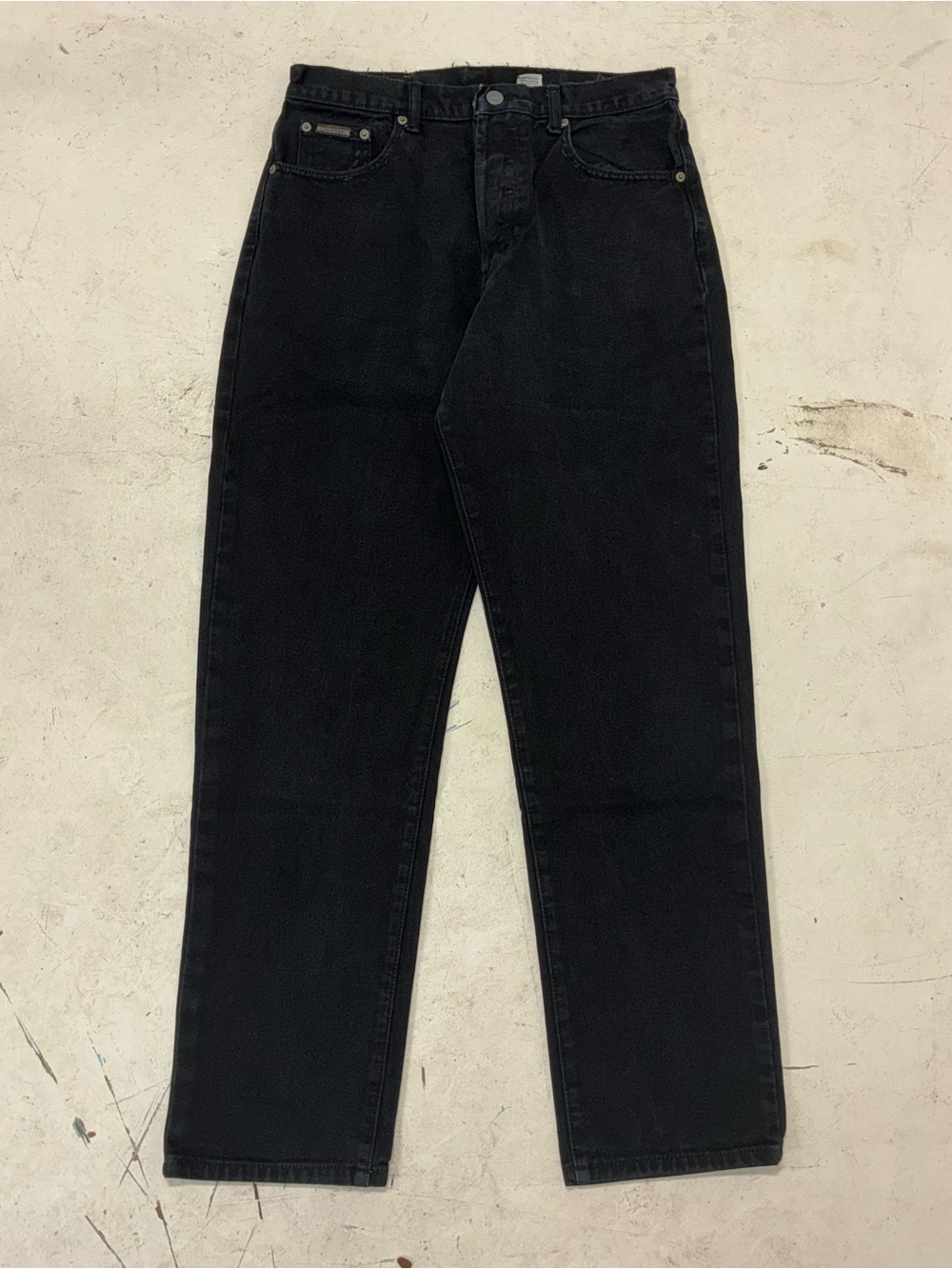 Vintage 90s Calvin Klein Women's Straight Leg Jeans — Black